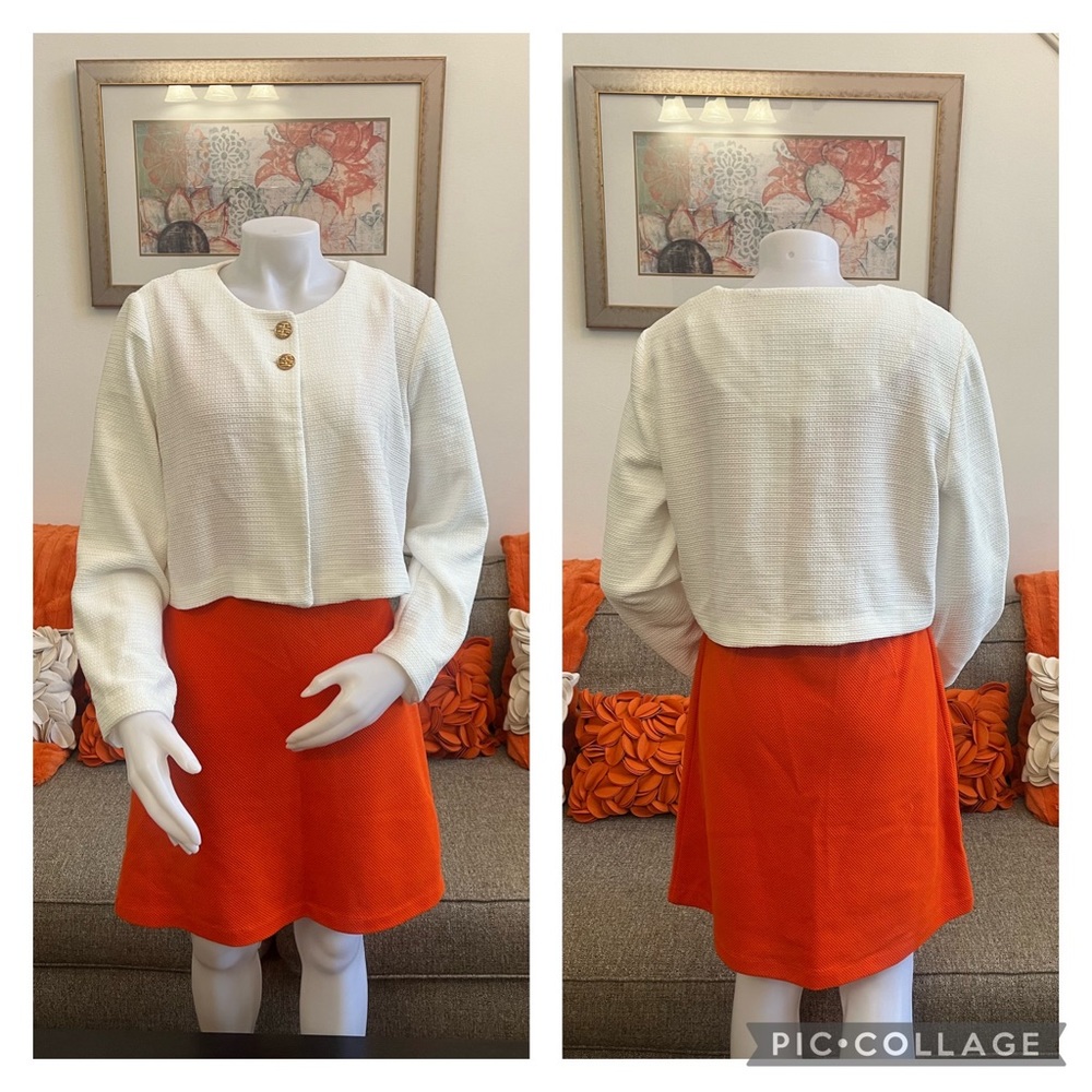 ❣️🆕Zara White Textured Cropped Jacket w/ Fabulous Gold Buttons❣️